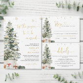 Weihnachtsbaum-Hochzeit Save The Date (Personalisiere diese Kollektion eines unabhängigen Creators.)