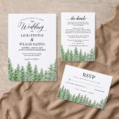 Pine Tree Woodland Wedding Guest Book Gästebuch (Personalisiere diese Kollektion eines unabhängigen Creators.)