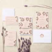 Blauer Pfirsichblüten Sakura - Asiatische Hochzeit Einladung (Personalisiere diese Kollektion eines unabhängigen Creators.)