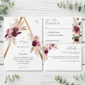 Tischnummer Pink & Burgund Boho (Personalisiere diese Kollektion eines unabhängigen Creators.)