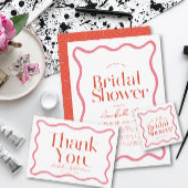 Rosa und Rote Rahmen Brautparty Geschenke & Karten Sockelschild