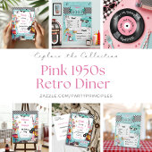 Retro-Diner-Menü der 1950er Jahre Poster