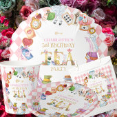 Pink Alice in Wonderland 3rd Birthday   Geschenkpapier