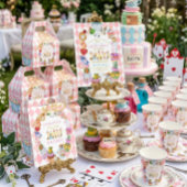 Alice im Wunderland 2. Geburtstag Pink  Pappbecher