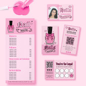 Rosa gothischer Nageltechniker-QR-Code-Kühlschrank Magnet