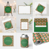 Rosa grüne Blume Brautparty Custom Vielen Dank Runder Aufkleber