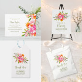 Moderne rosa orangefarbene Blütendusche Geschenktütchen