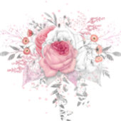 Pink und Silver Peony Florals Hochzeit Einladung