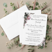 Einladung zur Hochzeit in Rosa und Weiß (Personalisieren Sie die Kollektion dieses unabhängigen Creators. Test)