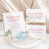 Wünsche für Baby Beach Surf Baby Showspiel Einladung
