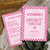 Pink Bachelorette Weekend Party Einladung