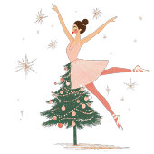 Rosa Nutcracker Ballerina Faltschachtel Karte