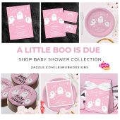 Halloween Pink Baby Dusche Dankeskarte