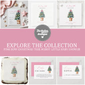 Pink Bow Weihnachtsbaum Merry Little Baby Dusche Pappteller