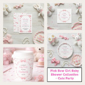 Pink Bow Girl Baby Shower – Cute & Fun Party Serviette