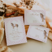 Delicate Pink Plaid Gingham Pappteller