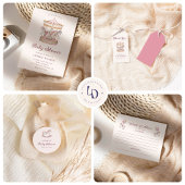 Pastel Pink Cute Carousel Girl Baby Shower Serviette