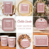 Pink Cielito Lindo Talavera Babydusche Geschenkanhänger