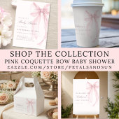 Pink Coquette Bow Baby Shower Geschenktütchen