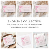 Pink Coquette Bow Girl Oh Baby Dusche Einladung