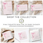 Pink Coquette Bow Girl Oh Baby Dusche Einladung
