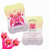 Pink Birthday Dragon Party Hat Partyhütchen