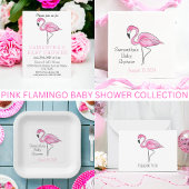 Pink Flamingo Baby Dusche Moderne, einfach Einladung