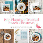 Pink Flamingo Blue Return Address