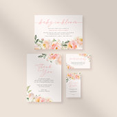 Sweet Baby in Bloom Pink Blume Girl Baby Dusche Einladung