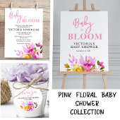 Pink Floral Baby in Bloom Baby Shower Geschenkschachtel