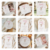 Pink Floral Coquette Bow Bunny 1st Birthday Geschenkanhänger