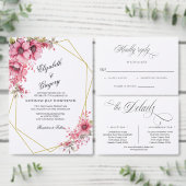 Pink Floral Save the Date Invitation (Personalisiere diese Kollektion eines unabhängigen Creators.)