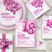 Teen Girls Pink 15. Geburtstag Einladung