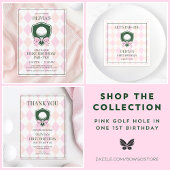 Personalisiert Girls Golf Pink Erster Geburtstag Pappteller