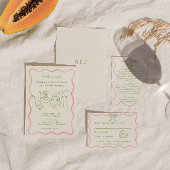 Helle, farbenfrohe handgeschriebene Fun Moderne Ho Menükarte