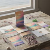 Wir Verlobt Ocean Beach Watercolor Summer Sun Flyer