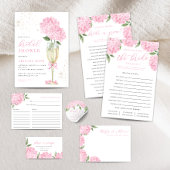 Pink Hydrangea schätzt die Anzahl der Duschspielka Begleitkarte