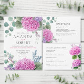 Pink Hydrangea Flowers Watercolor Elegant Wedding Serviette (Personalisiere diese Kollektion eines unabhängigen Creators.)