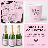 Junggesellinnenabschied Pink Bride Tribe Last Rode Button