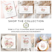 Little Pumpkin Pink Babydusche Windelwanne Raffle Sockelschild