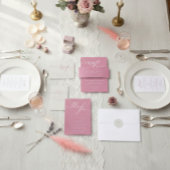 Pink Ivory Wedding Typografy Runder Aufkleber