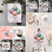 Moderne Pastel Weihnachtsschmuck Babydusche Einladung
