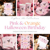 Pink Halloween Geburtstagsfeier Einladung