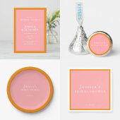 Rosa Orange Fetter Name Junggesellinnenabschied Ga Button