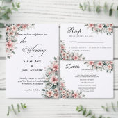 Pink Poinsettia Wedding Stickers Geschenkanhänger (Personalisiere diese Kollektion eines unabhängigen Creators.)