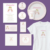 Pink Poppin Flaschen Girl Baby Dusche Pappteller