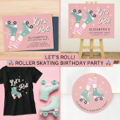 Retro Roller Skaten Birthday Party Serviette