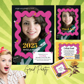 Rosa Retro-Schnurrbart-Abschluss Ankündigung