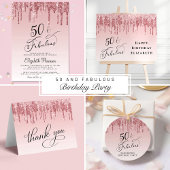Eleganter Glitzer 50. Geburtstagsparty Gästebuch Notizblock