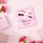 Pink Sparkly Makeup Artist Glamour Bokeh Sequin QR Schlüsselanhänger